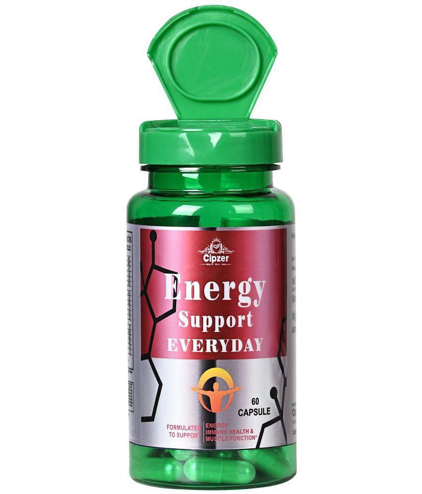 Cipzer Energy Support Everyday Capsule Formulated to Support Energy, Stamina & Vitality, 60 Capsules