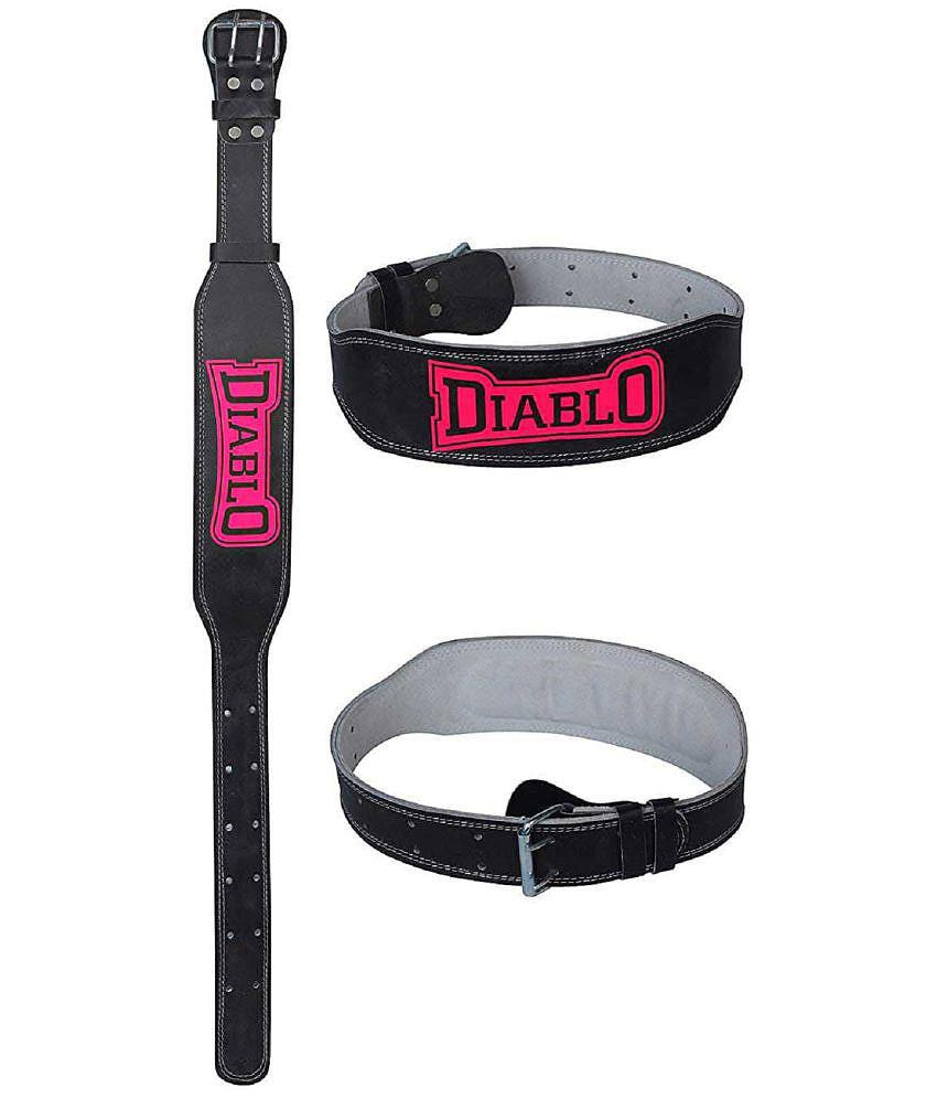 Diablo Pink Leather Gym Belt - XL