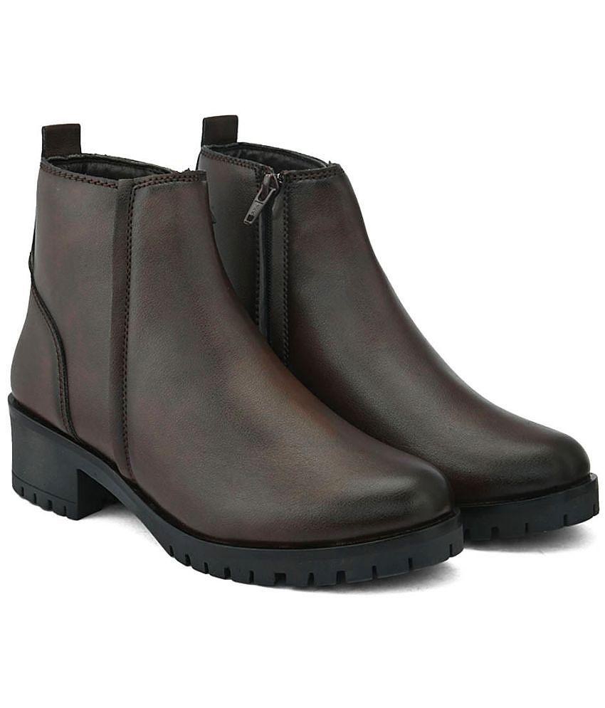 Chic Women Fentacia - Brown Women's Ankle Length Boots - None 2025 at ShopCircuit | ONDC