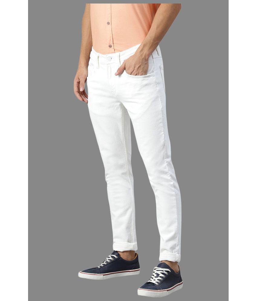 x20 - White Denim Skinny Fit Men's Jeans ( Pack of 1 ) - None