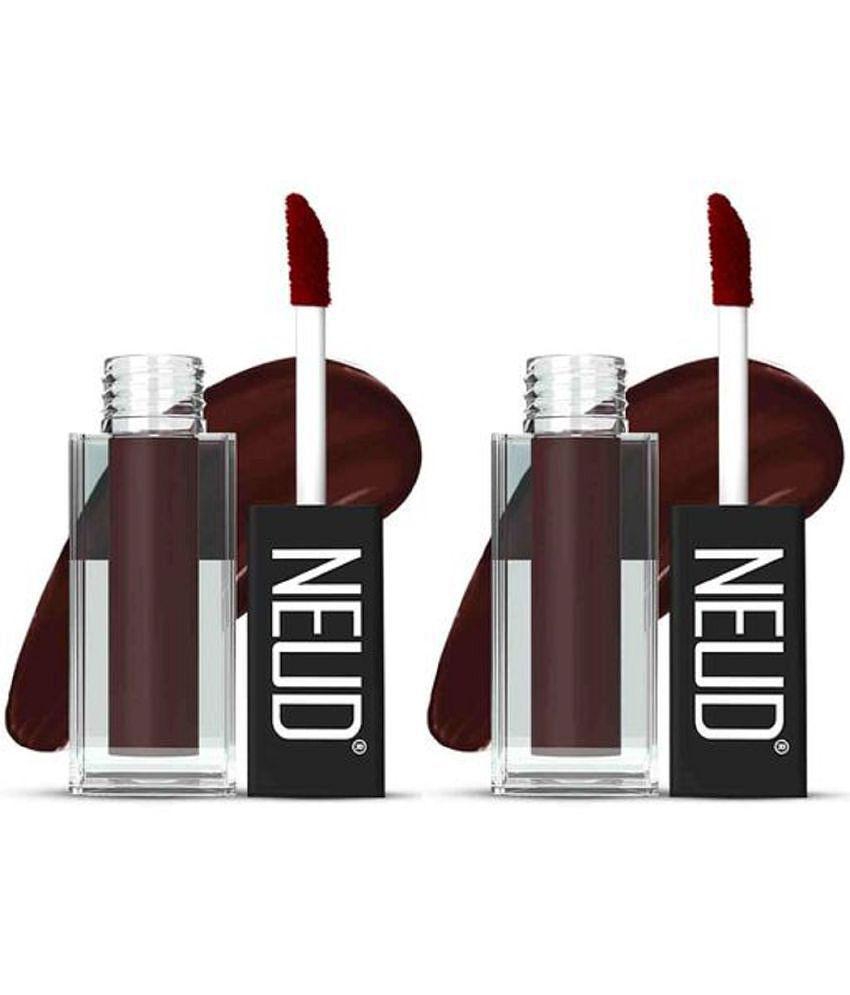 NEUD Matte Liquid Lipstick Combo Of Mauve-a-Licious and Espresso Twist With Two Lip Gloss Free