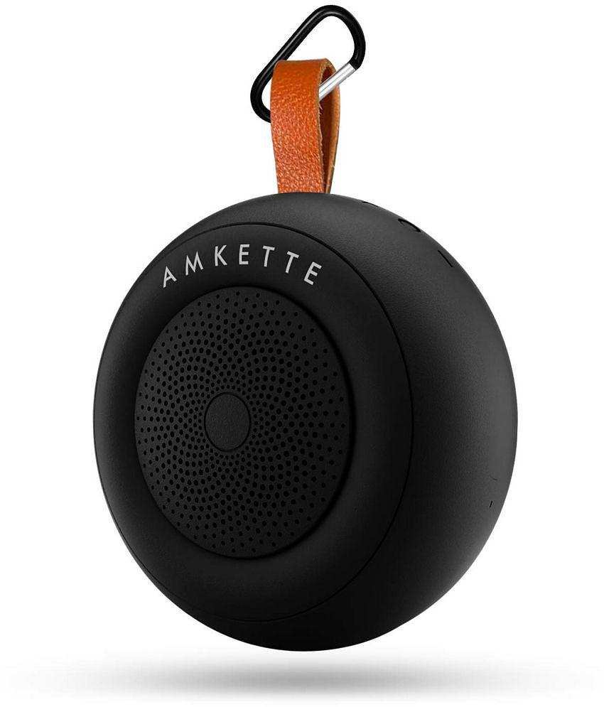 Amkette Boomer POD Black 5 W Bluetooth Speaker Playback Time 8 hrs Bluetooth V 5.0 with Aux Black - Black