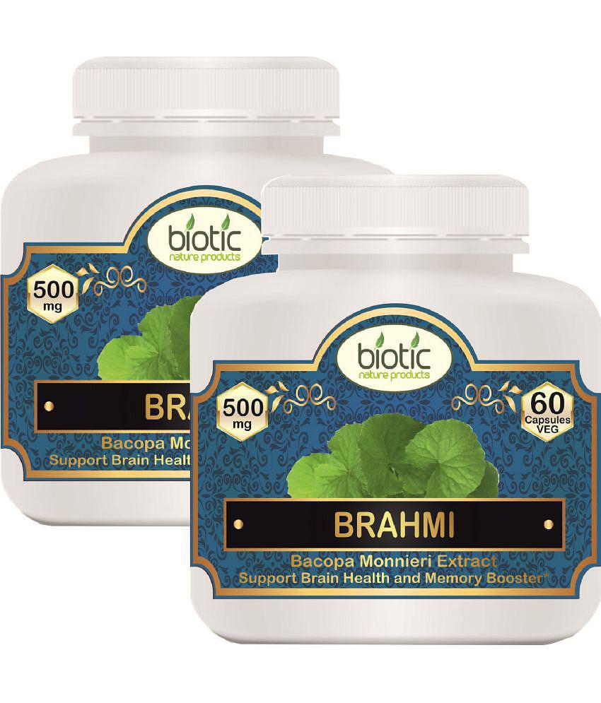 Biotic Brahmi Capsules (Bacopa Monnieri Extract) 500mg Capsule 120 no.s Pack of 2