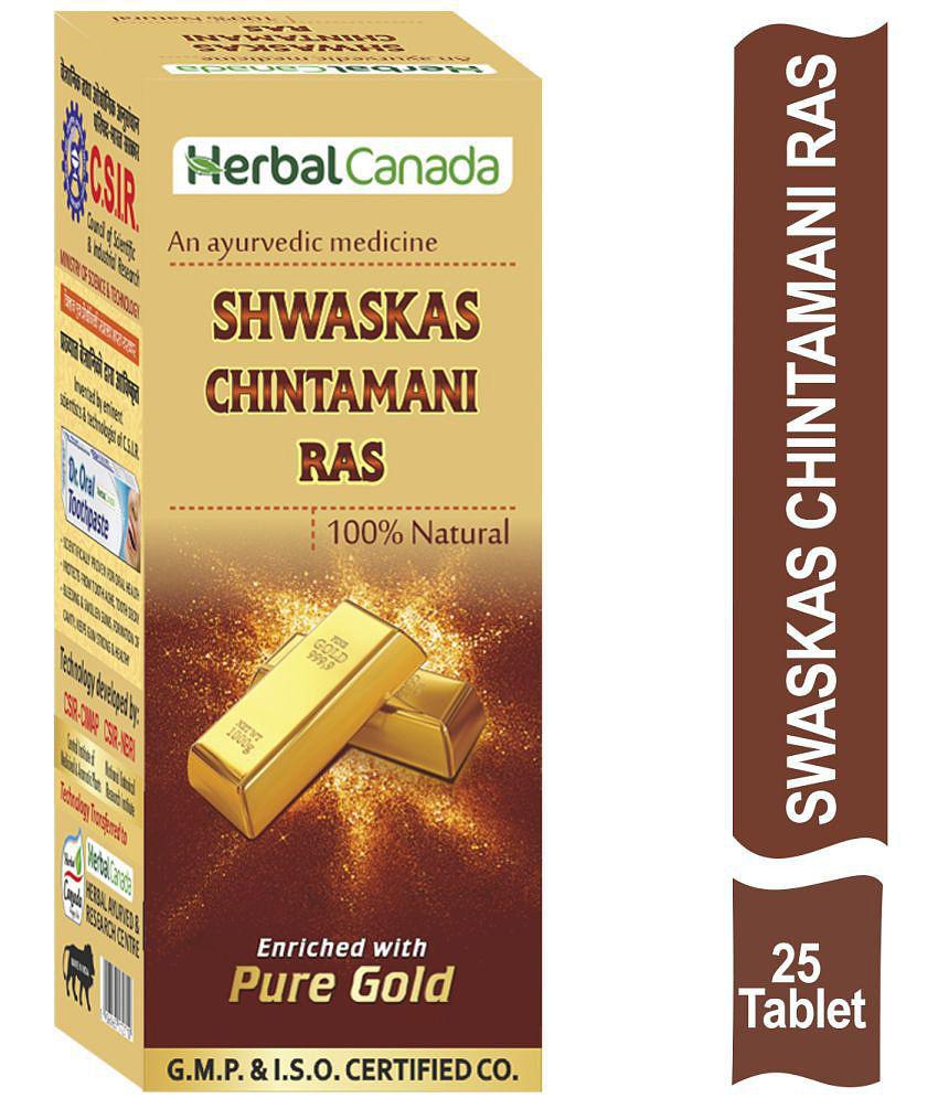 Herbal Canada Shwaskas Chintamani Ras Tablet 25 no.s