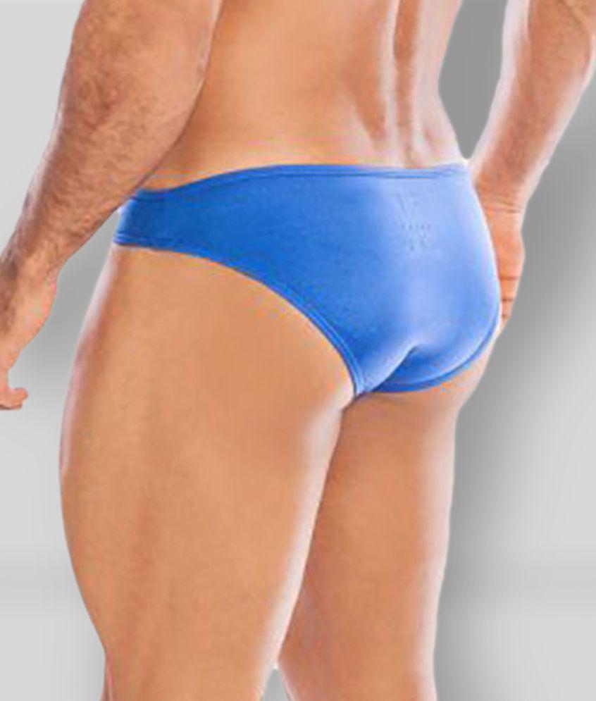 Bruchi Club - Blue Microfibre Men's Bikini ( Pack of 1 ) - Free Size