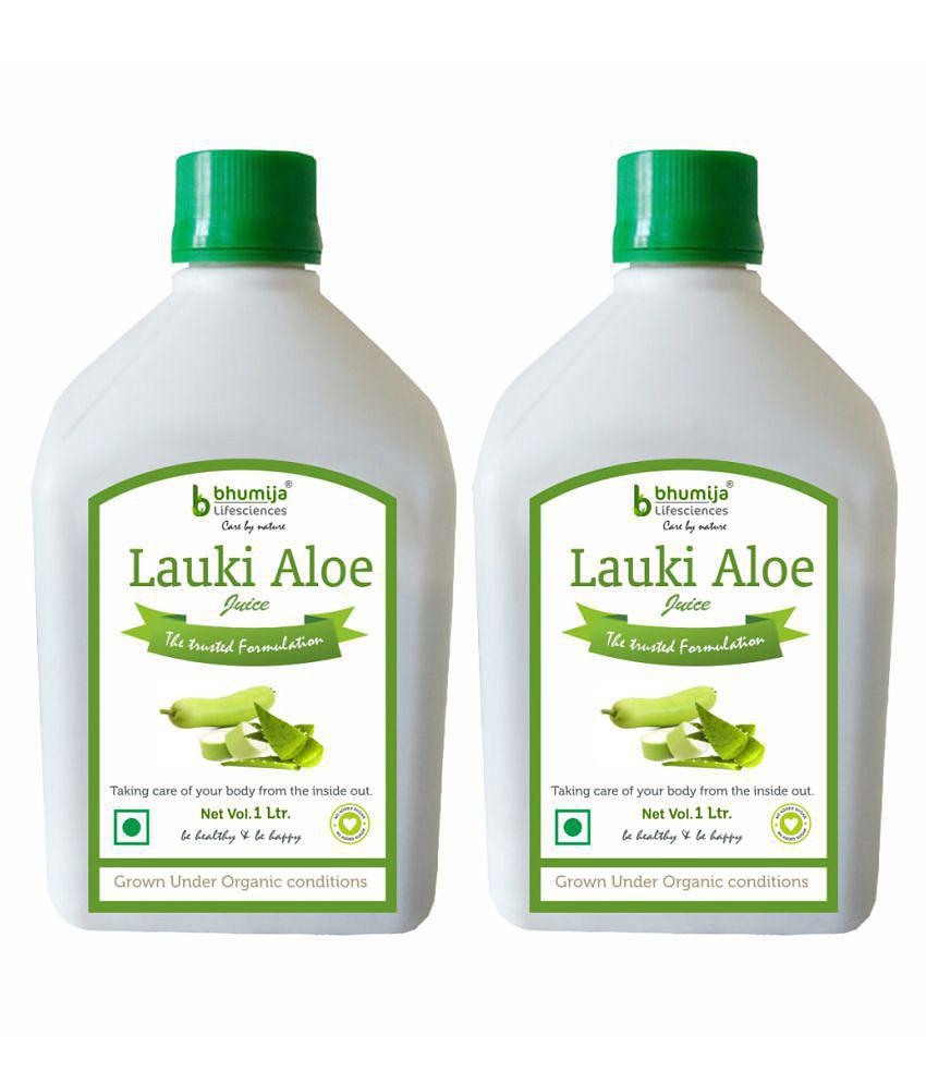 BHUMIJA LIFESCIENCES Lauki Aloe Juice  Health Drink Liquid 2 l Pack of 2