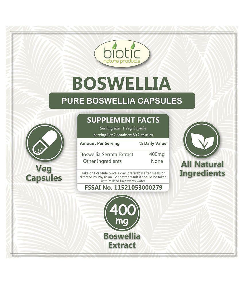 Biotic Boswellia Serrata Capsules (Shallaki)Extract 400mg Capsule 60 no.s