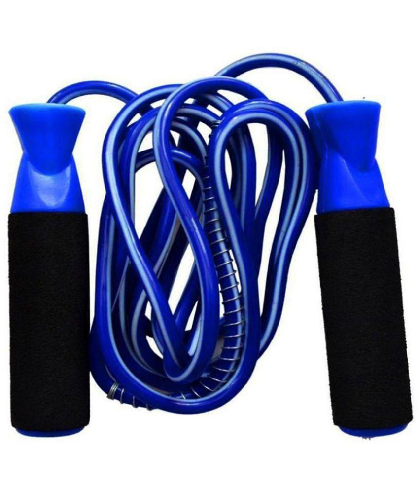 EmmEmm Best Selling Combo of Blue Foam Skipping Rope & Foam Hand Gripper (For Gym, Fitness & Exercise - Multi Color