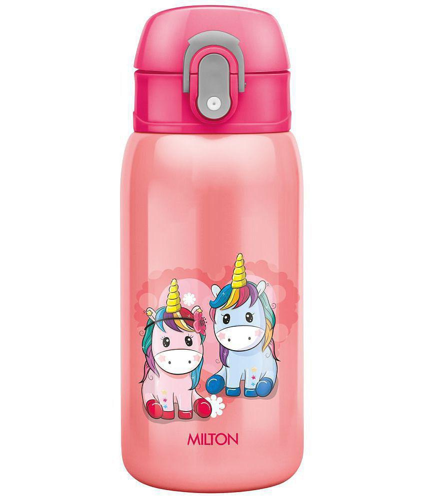 Milton Jolly 375 Thermosteel Sipper Water Bottle for Kids, 300 ml, Pink - Pink