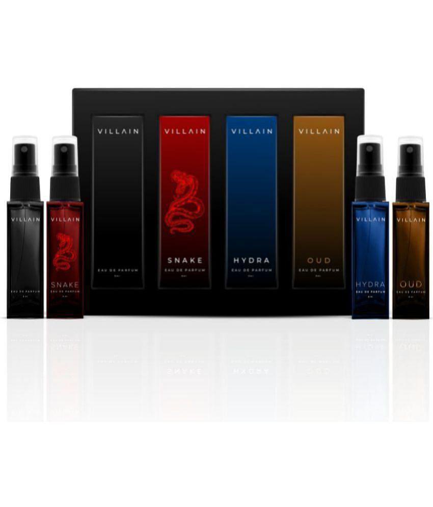 VILLAIN - Heist Combo - 4 x 8ml | Premium Perfume Gift Eau De Parfum (EDP) For Men 4 ( Pack of 4 )