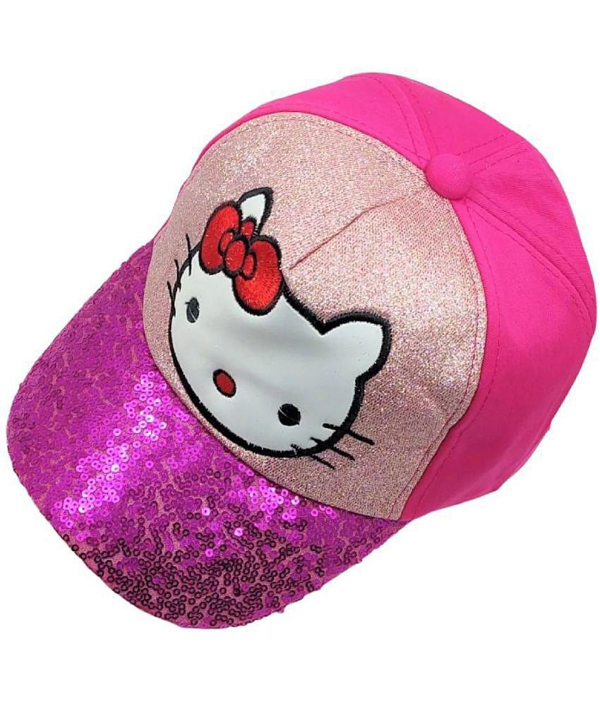 Buy Online Garg Store Zacharias Girl's Kids Cotton Cap kc-12-Dark-Pink- (Pack of 1) (1-4 Years) - None