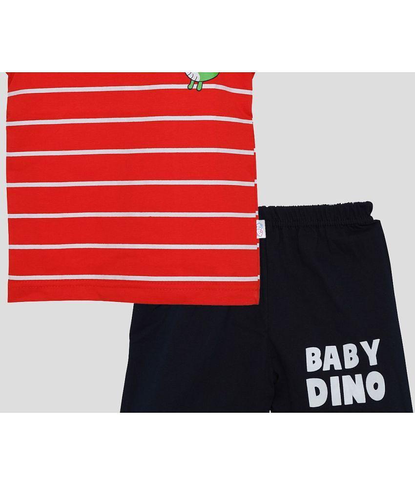Affordable Men CATCUB - Red Cotton T-Shirt & Shorts For Baby Boy ( Pack of 1 ) - None 2025 at Sh