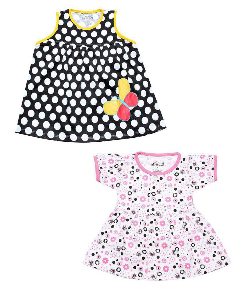 Exclusive Women Babeezworld Regular Daily Wear Baby Girl Cotton Half & Cut Sleeve Frock Dress - 
