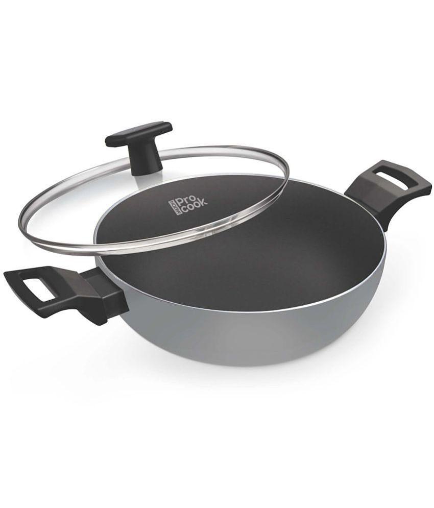 Milton Pro Cook Black Pearl Induction Kadhai, 26 cm / 3.4 Litre