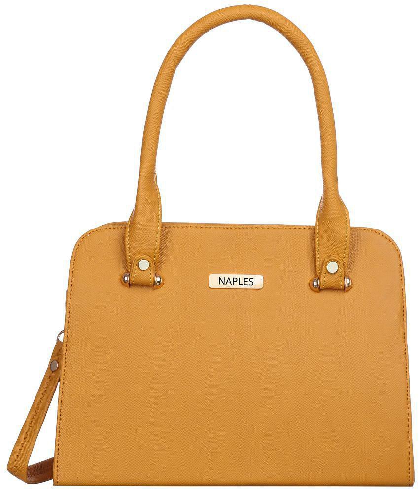 Naples - Yellow PU Shoulder Bag - Yellow