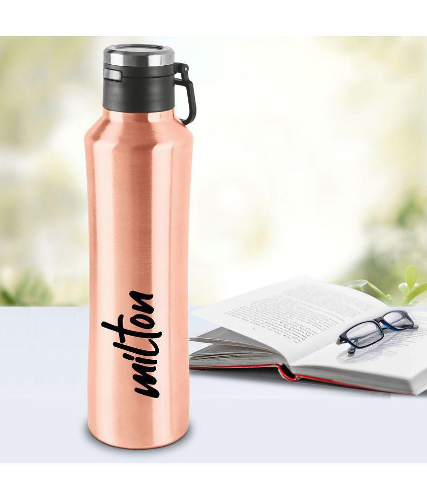 Milton Gulp 1100 Thermosteel 24 Hours Hot or Cold Water Bottle, 940 ml, 1 Piece, Pink - Rose Gold