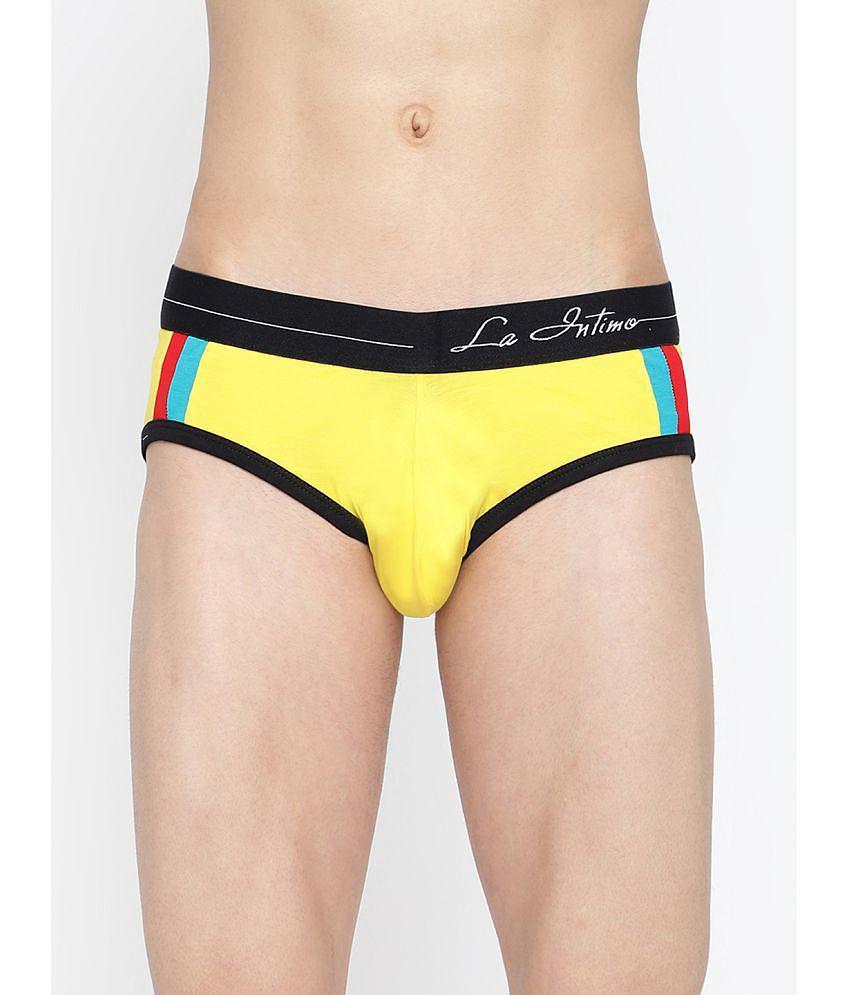 New Men La Intimo Yellow Cotton Mens Briefs ( Pack of 1 ) - None 2025 at ShopCircuit | ONDC