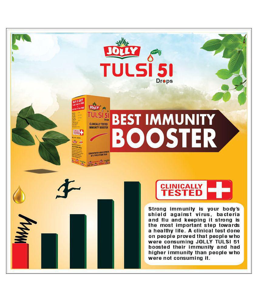 Jolly Tulsi 51 Drops Best Immunity Booster Liquid 5 gm Pack Of 5