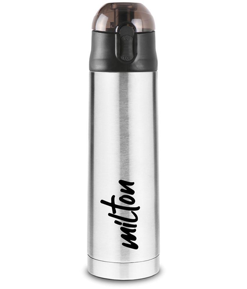 Milton New Crown 900 Thermosteel Hot or Cold Water Bottle, 750 ml, Silver - Silver