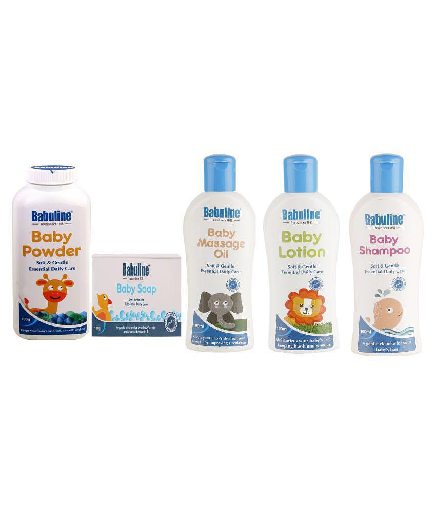 Babuline Baby Powder,Baby Soap,Baby Massage Oil ,Baby Lotion,Baby Shampoo (100 gm each)