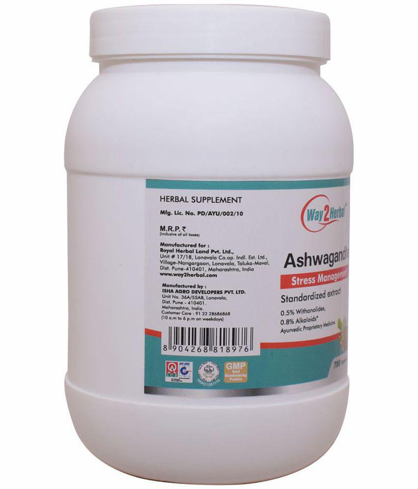 Way2Herbal Ashwagandha Capsule 700 no.s Pack Of 1