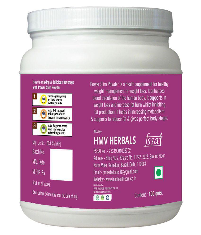 HMV Herbals Power Slim- Herbal Fat Burner Vanilla Powder 100 gm Pack Of 1