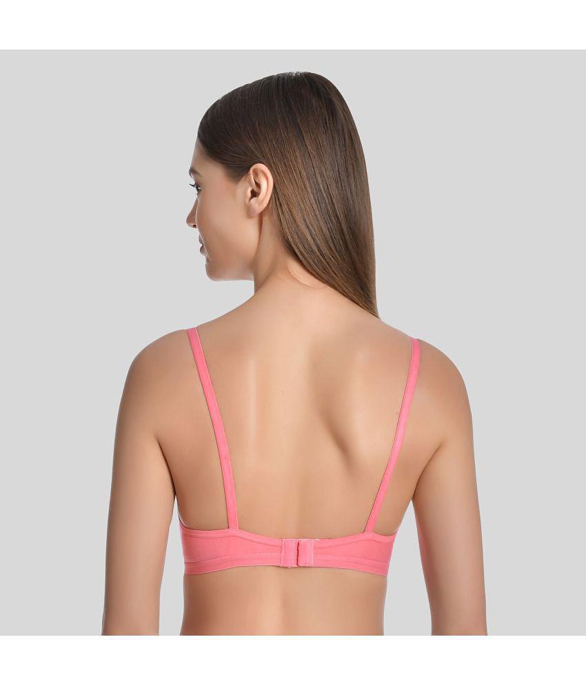 AIMLY - Pink Cotton Non Padded Women''s T-Shirt Bra ( Pack of 1 ) - None