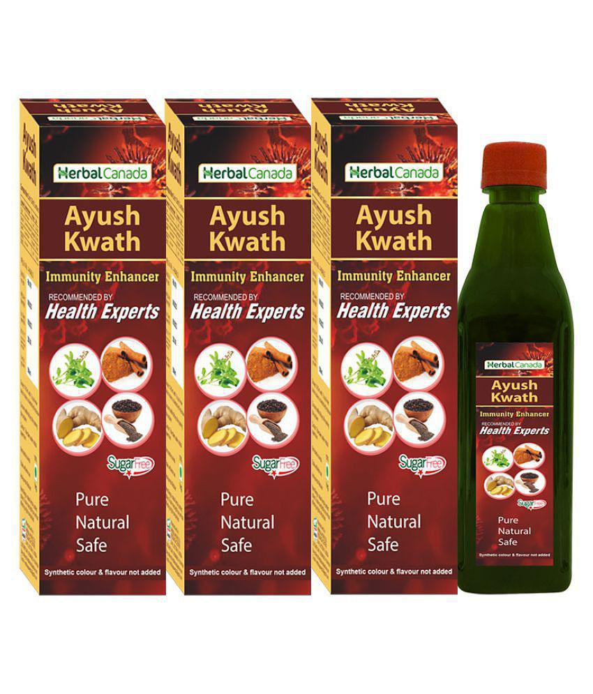 Herbal Canada Ayush Kwath (Kadha Immunity Boosters) Liquid 500 ml Pack of 3