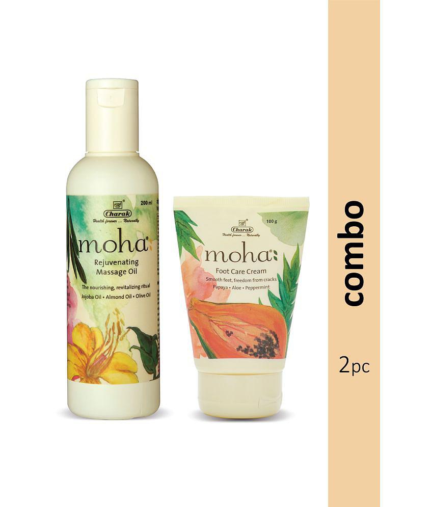 moha Rejuvenating Massage Oil 200ml & moha Foot Care Cream 100ml