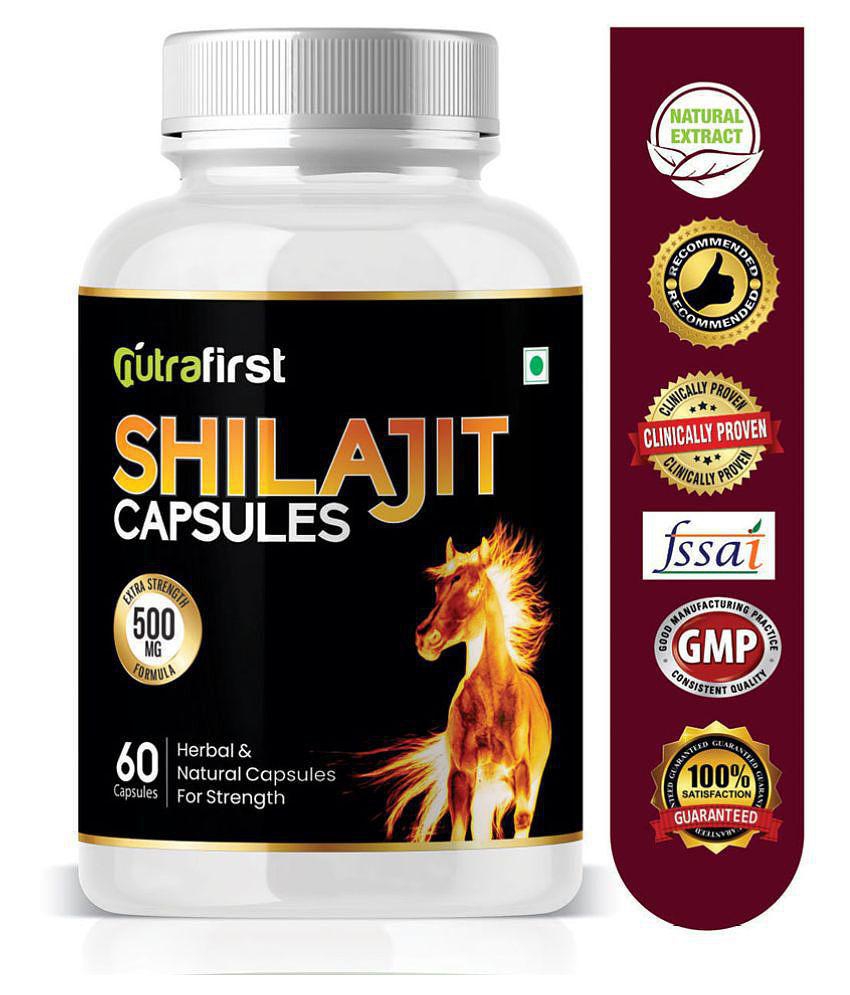 NutraFirst Shilajit Capsule, to boost Testosterone Levels, Vigour and Stamina for Men, Vegeterian Capsule, 2B (2 x 120 Capsules)