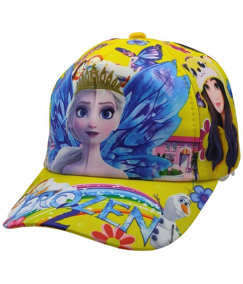 Affordable Men Zacharias Unisex Kids Cotton Cap kc-16 (Yellow_1-5 Years) (Pack of 1) - None 2025