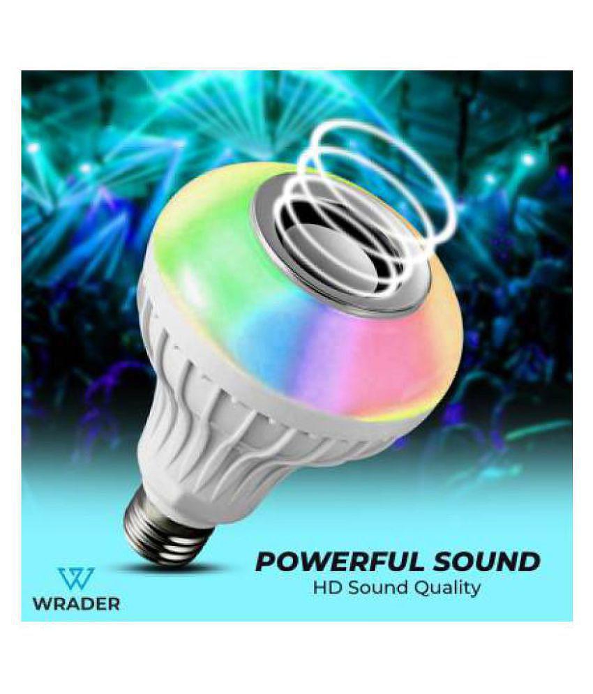 WRADER Smart Music Bulb With Remote Wall Light White - Pack of 1