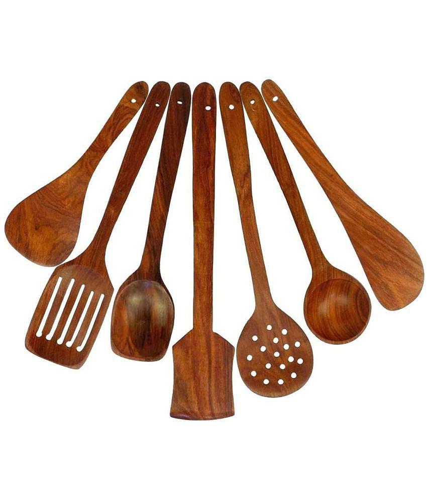 SWH Brown Wood Kitchen Tools