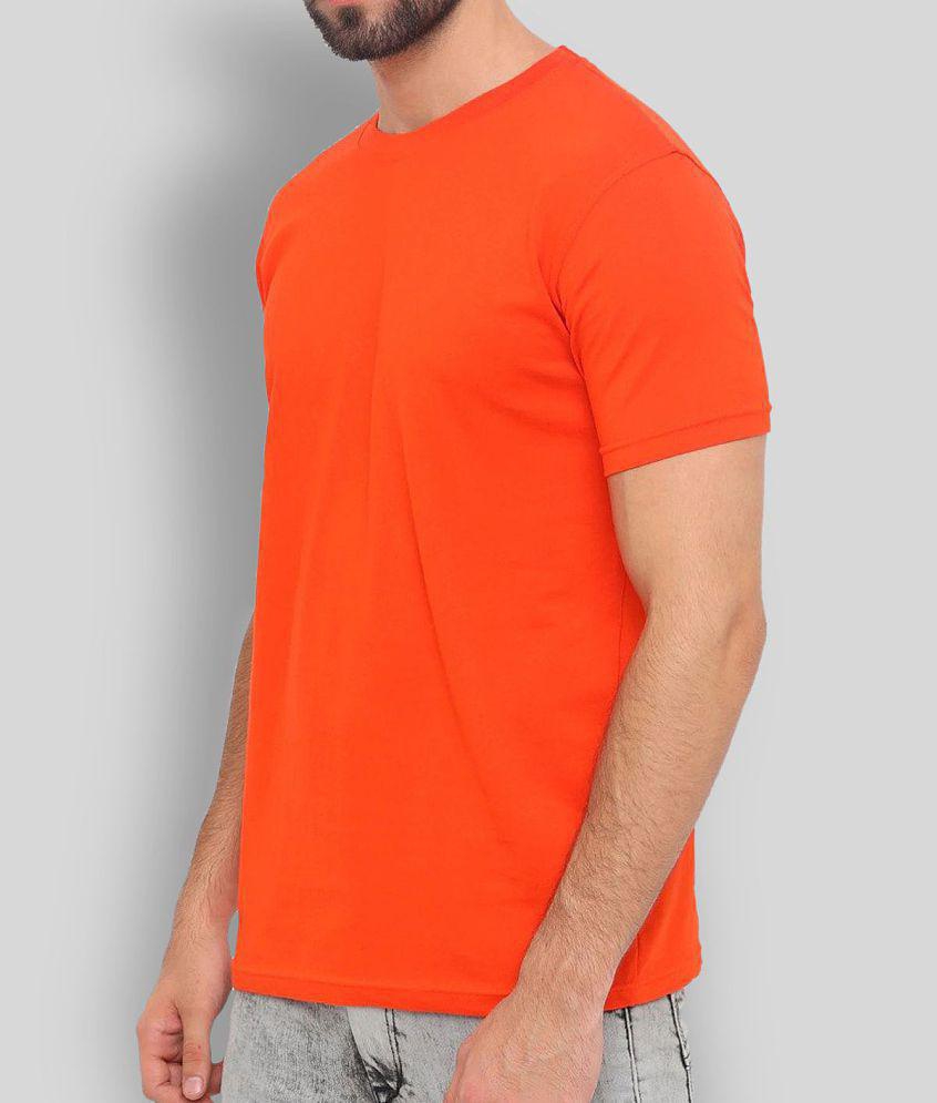 SKYRISE - Orange Cotton Slim Fit Men's T-Shirt ( Pack of 1 ) - None