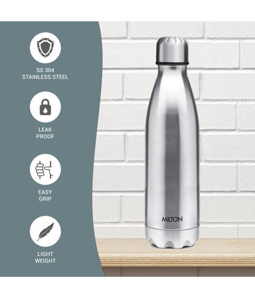 Milton - SHINE 1000 Silver Water Bottle 900 mL ( Set of 1 ) - Silver