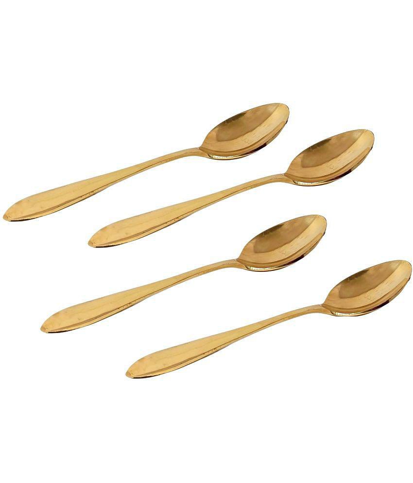 A & H ENTERPRISES - Brass Brass Table Spoon ( Pack of 4 ) - Brass