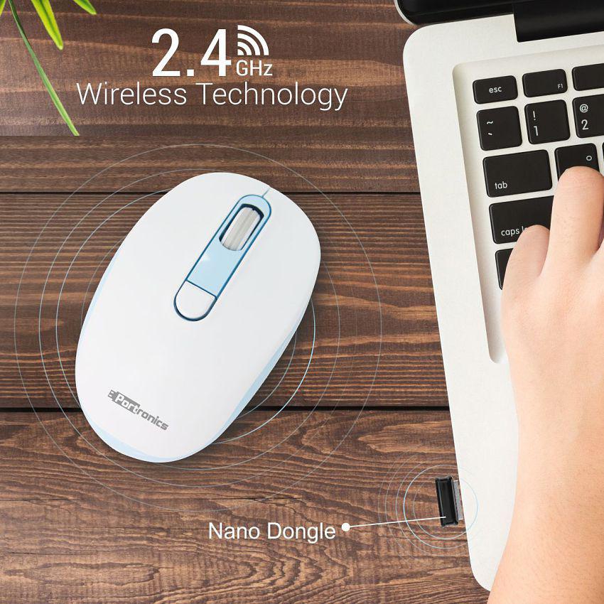 Portronics Toad 11:Wireless Mouse ,Blue (POR 015)