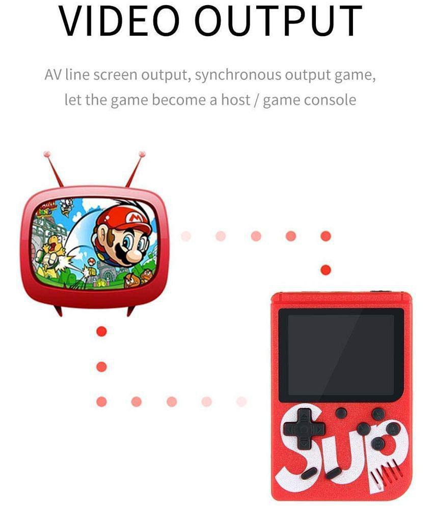 SUP 400 in 1 Retro Game Box Console Handheld Classical Video Game Colorful LCD Screen with TV Output USB Rechargeable Portable Gaming Console (Assorted colour and Print)