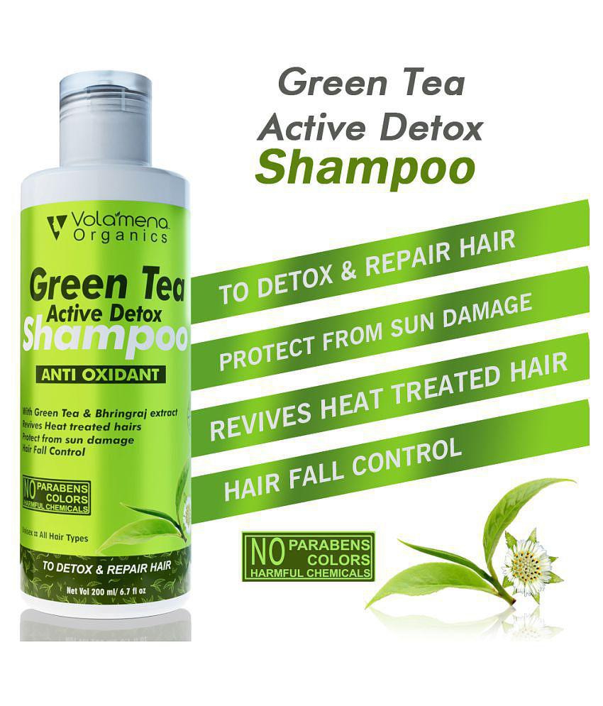 Volamena Green Tea & Bhringraj Active Detox Shampoo 200 mL