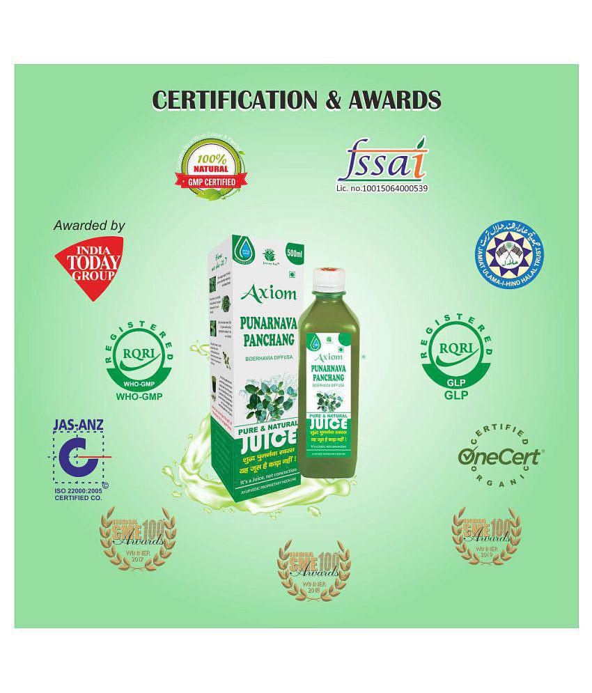 Jeevanras Punernava Juice 500 ml (Pack of 2)| 100% Natural WHO-GLP,GMP,ISO Certified Product