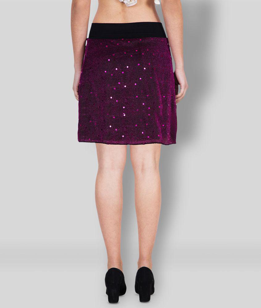 D Naked - Magenta Polyester Women's A-Line Skirt ( Pack of 1 ) - 29-32