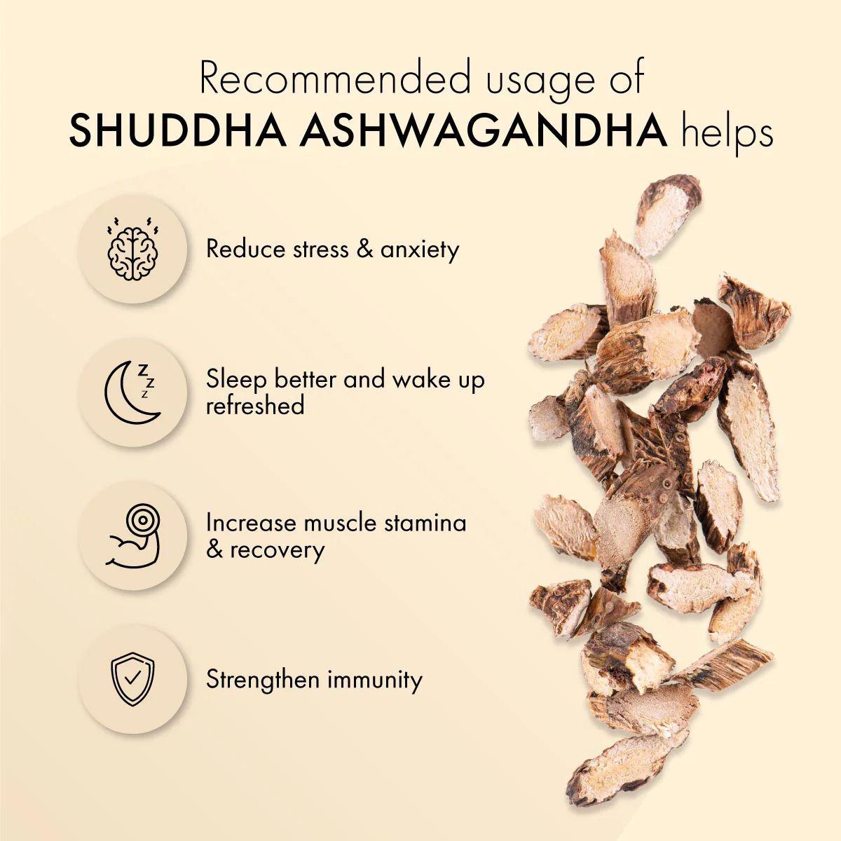 Shuddha Ashwagandha: Most Effective Stress Reliever & Immunity Booster 1 Month