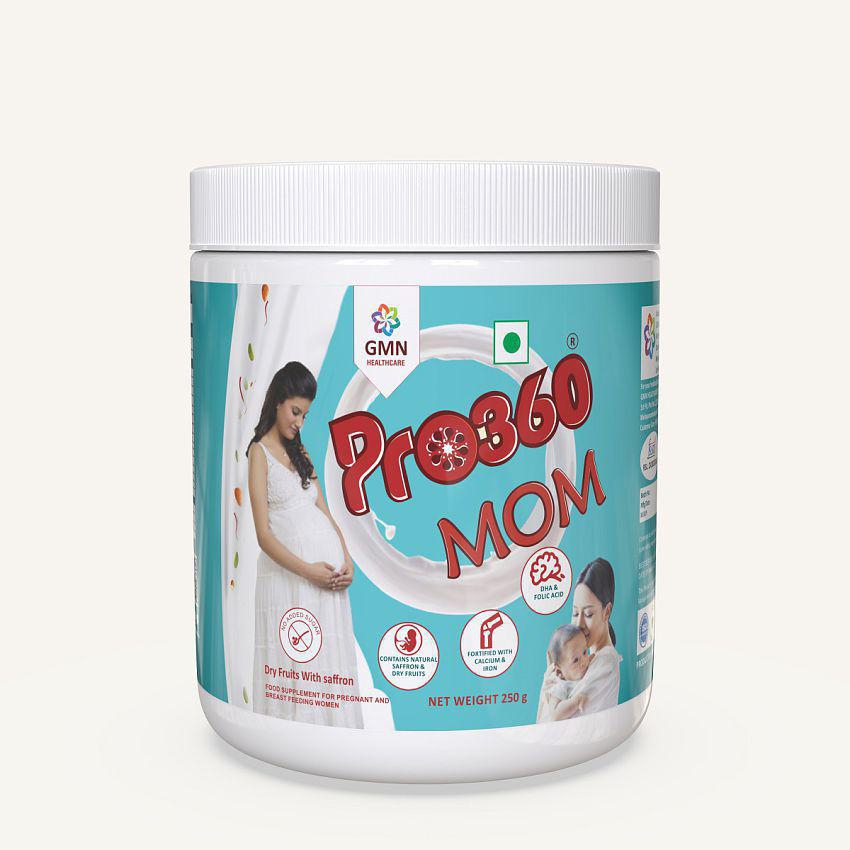 PRO360 MOM Protein Dry Fruits Saffron Health Drink Powder 250 gm Natural