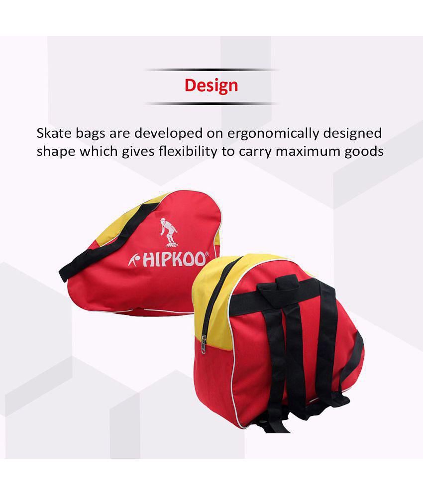 Hipkoo Sports Roller Skate Bag Skating Shoes Bag with Adjustable Shoulder Strap, Portable Large Capacity Roller Skate Carry Bag Triangle Canvas Skates Shoes Bag for Sports Skating Outdoors (