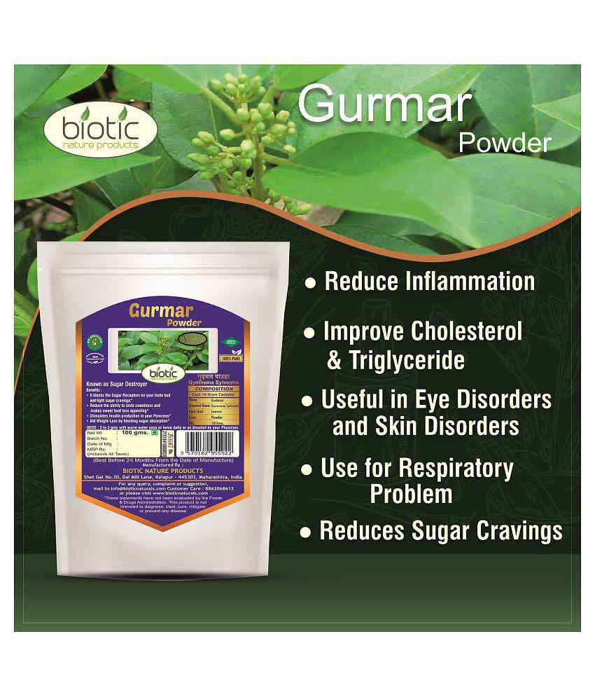 Biotic Neem, Karela, Gurmar, Kalmegh & Jamun Seed Powder 500 gm Pack of 5