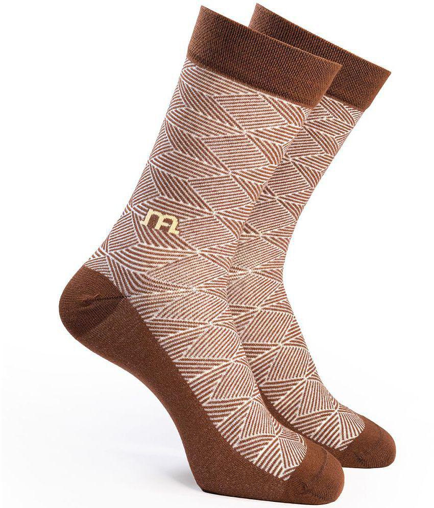 Man Arden - Brown Cotton Men's Mid Length Socks ( Pack of 1 ) - Brown