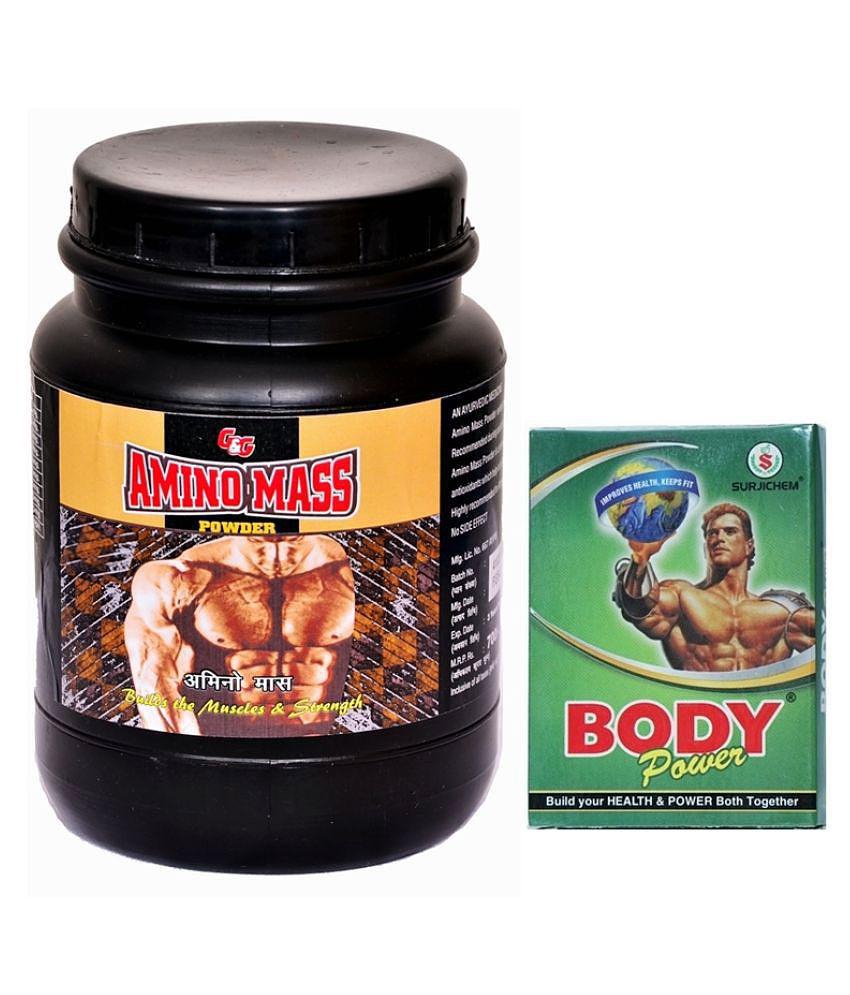 Rikhi Amino Mass Powder 300 gm & Body Power Capsule 20 no.s