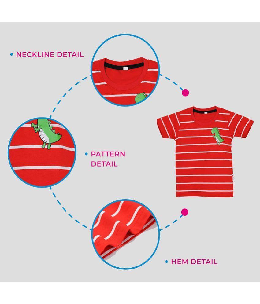 Affordable Men CATCUB - Red Cotton T-Shirt & Shorts For Baby Boy ( Pack of 1 ) - None 2025 at Sh