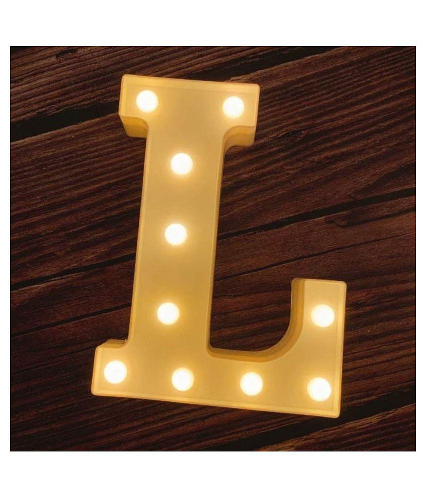 MIRADH Led Marquee Letter Light,(Letter-L) LED Strips - Yellow