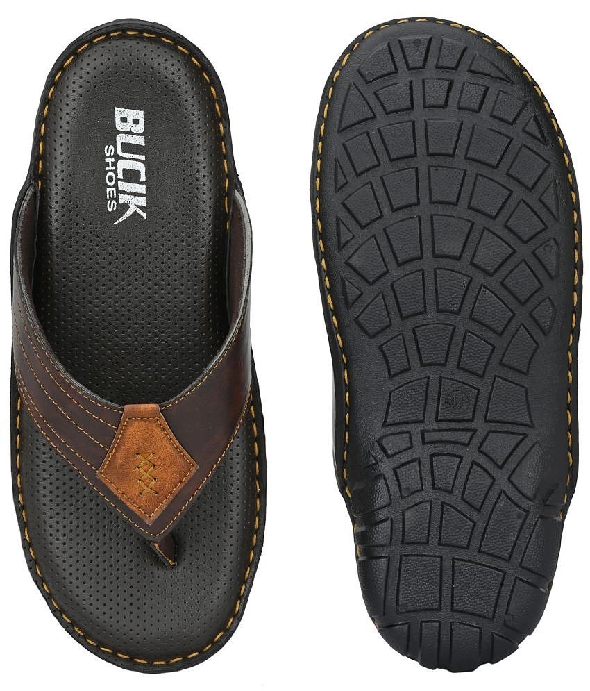 Modern Women Bucik Brown Daily Slippers - None 2025 at ShopCircuit | ONDC